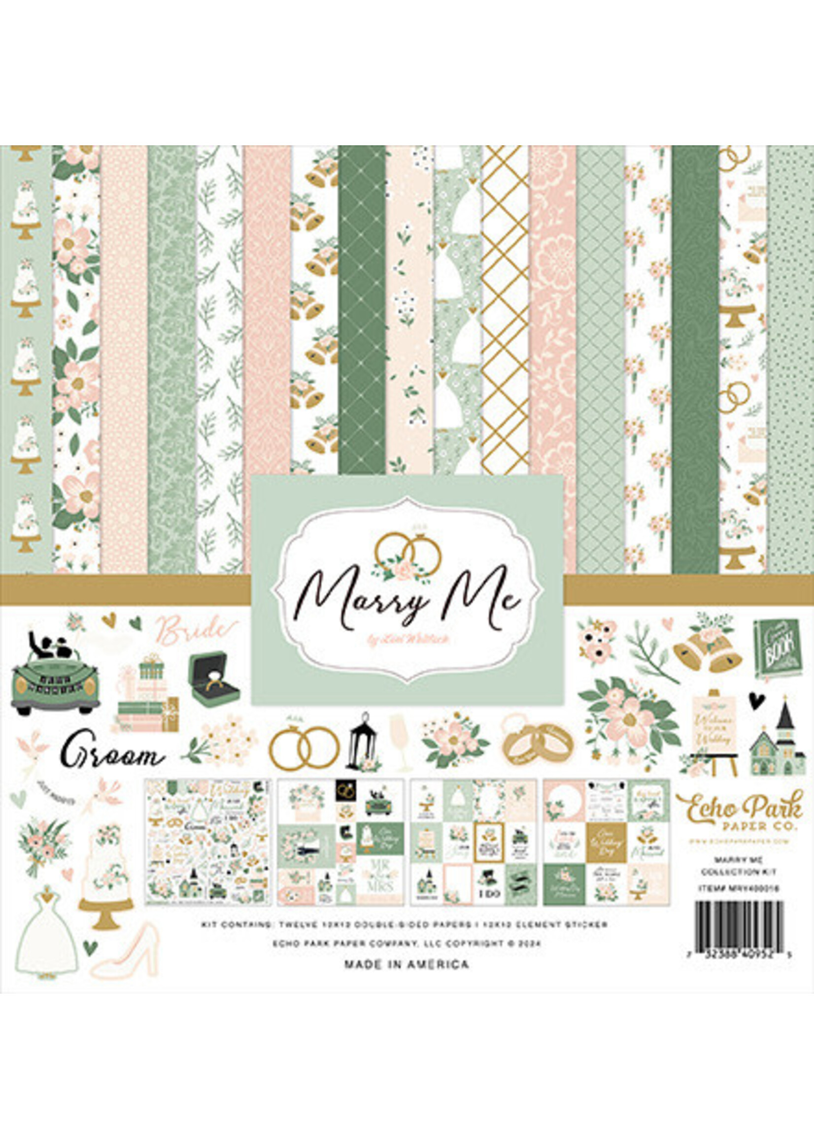 Echo Park 12x12 Collection Kit, Marry Me