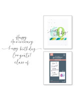 Spellbinders BetterPress Plate, Sweeping Celebration Sentiments