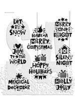 Stampers Anonymous Tim Holtz Cling Stamp, Holiday Whatnots