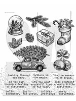 Stampers Anonymous Cling Stamp, Home For Christmas