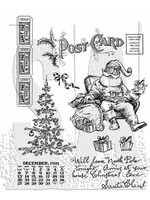 Stampers Anonymous Tim Holtz Cling Stamp, Santa Visit