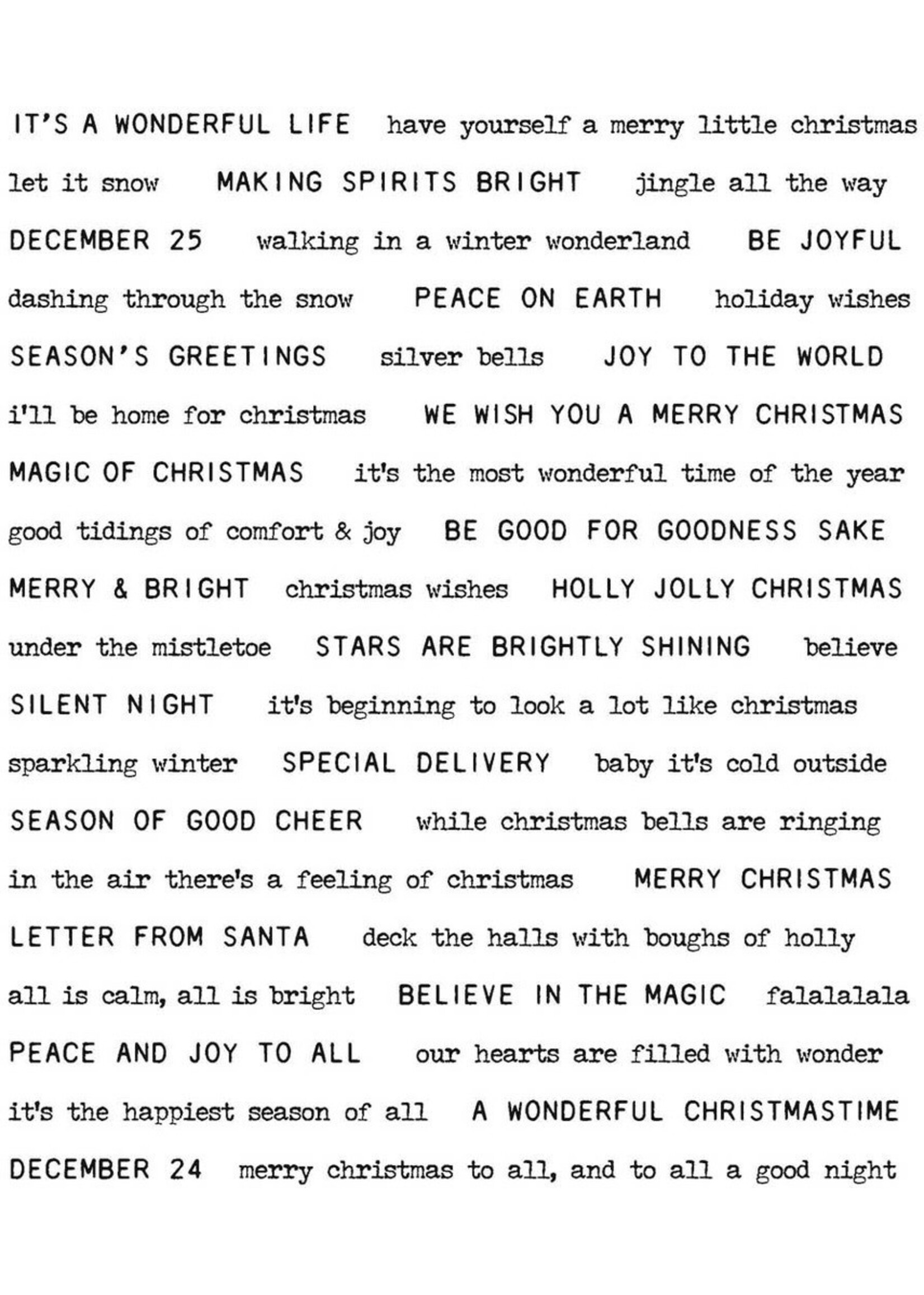 Stampers Anonymous Tim Holtz Cling Stamp, Tiny Text Christmas