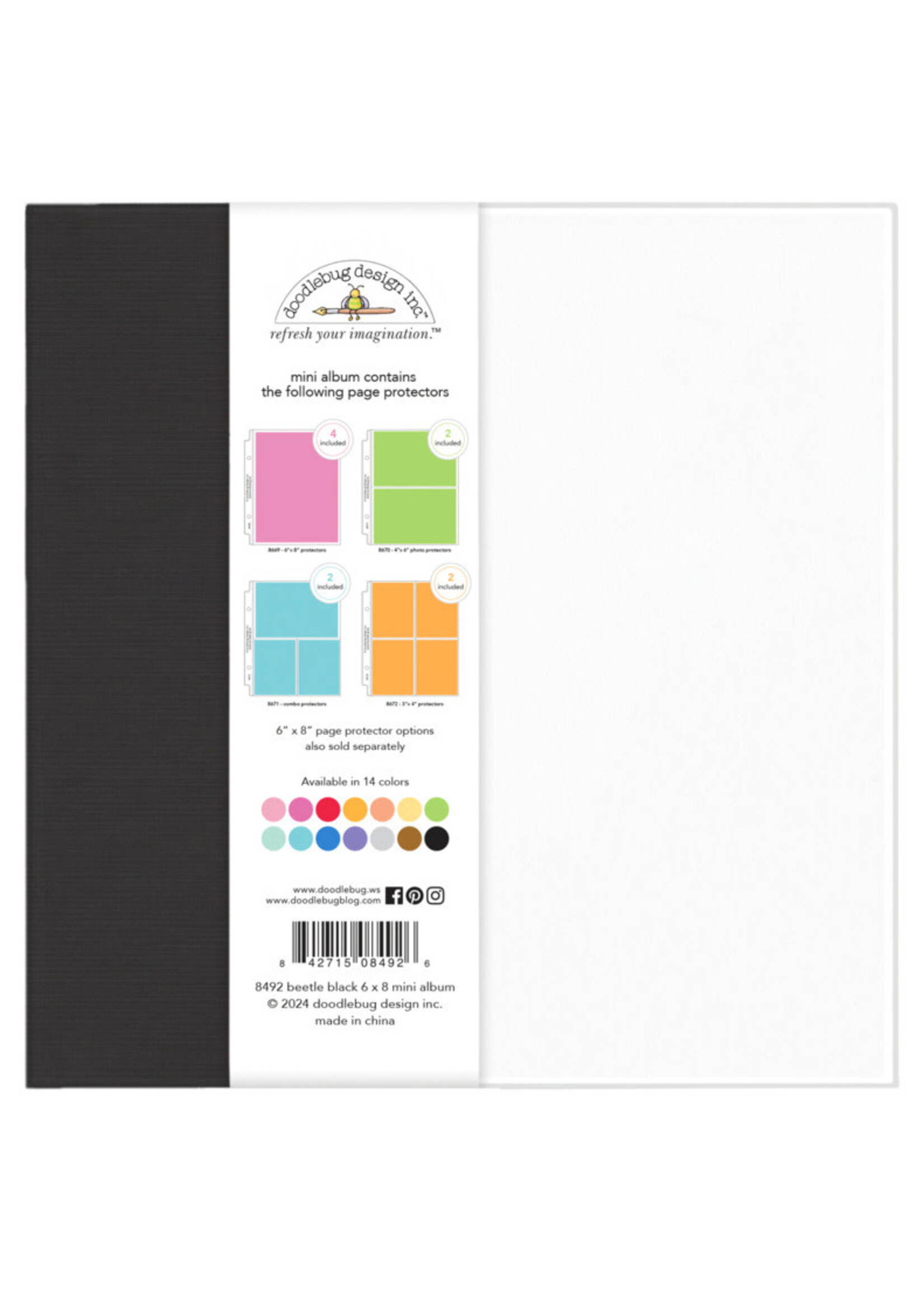 Doodlebug Doodlebug Mini Album 6"x8", Beetle Black