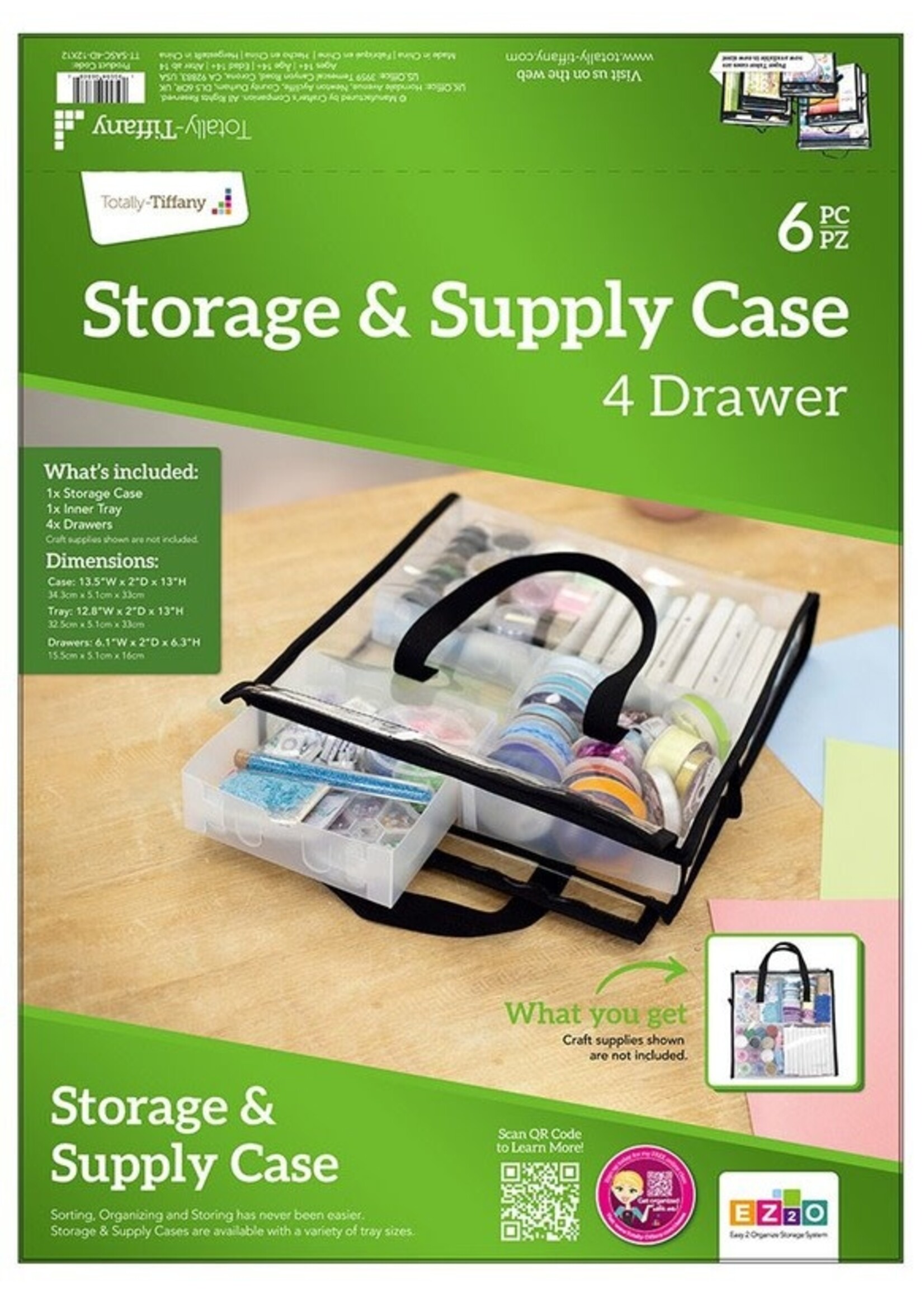 Totally Tiffany Totally Tiffany Supply and Storage Case, 12x12 - 4 drawer