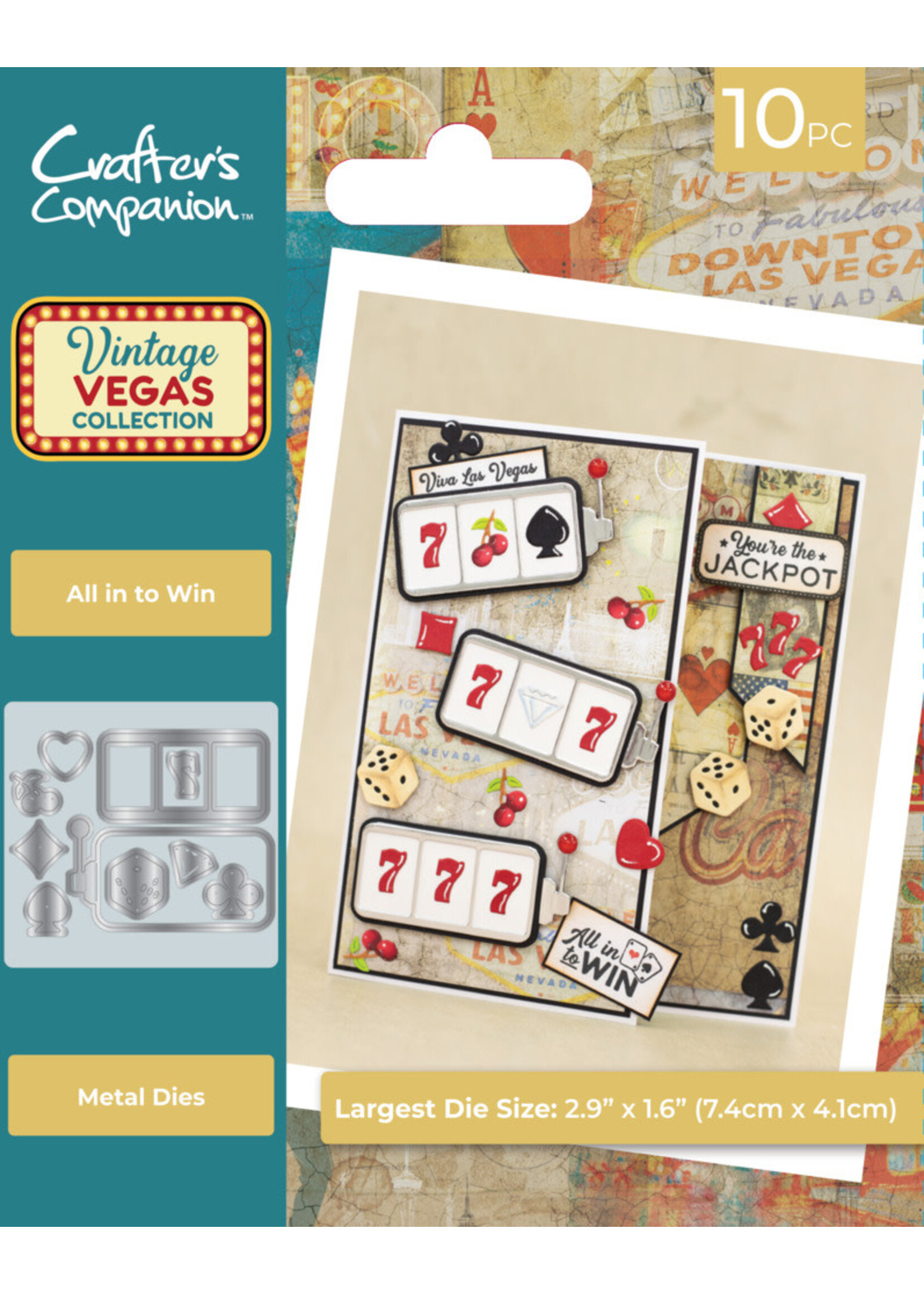 Crafter's Companion Die, Vintage Vegas Collection - All In To Win