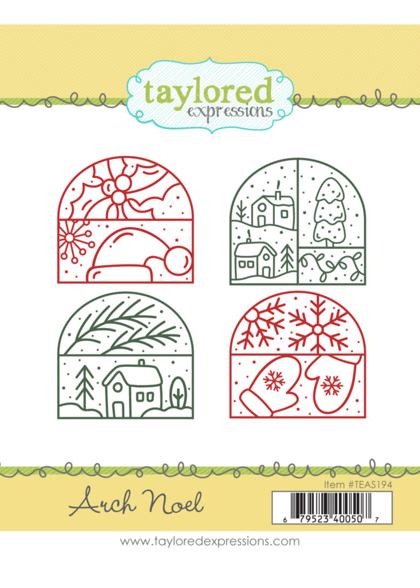 Taylored Expressions Cling Stamp, Arch Noel