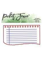 Picket Fence Studios Die, A2 Ripped Notebook Cover Plate