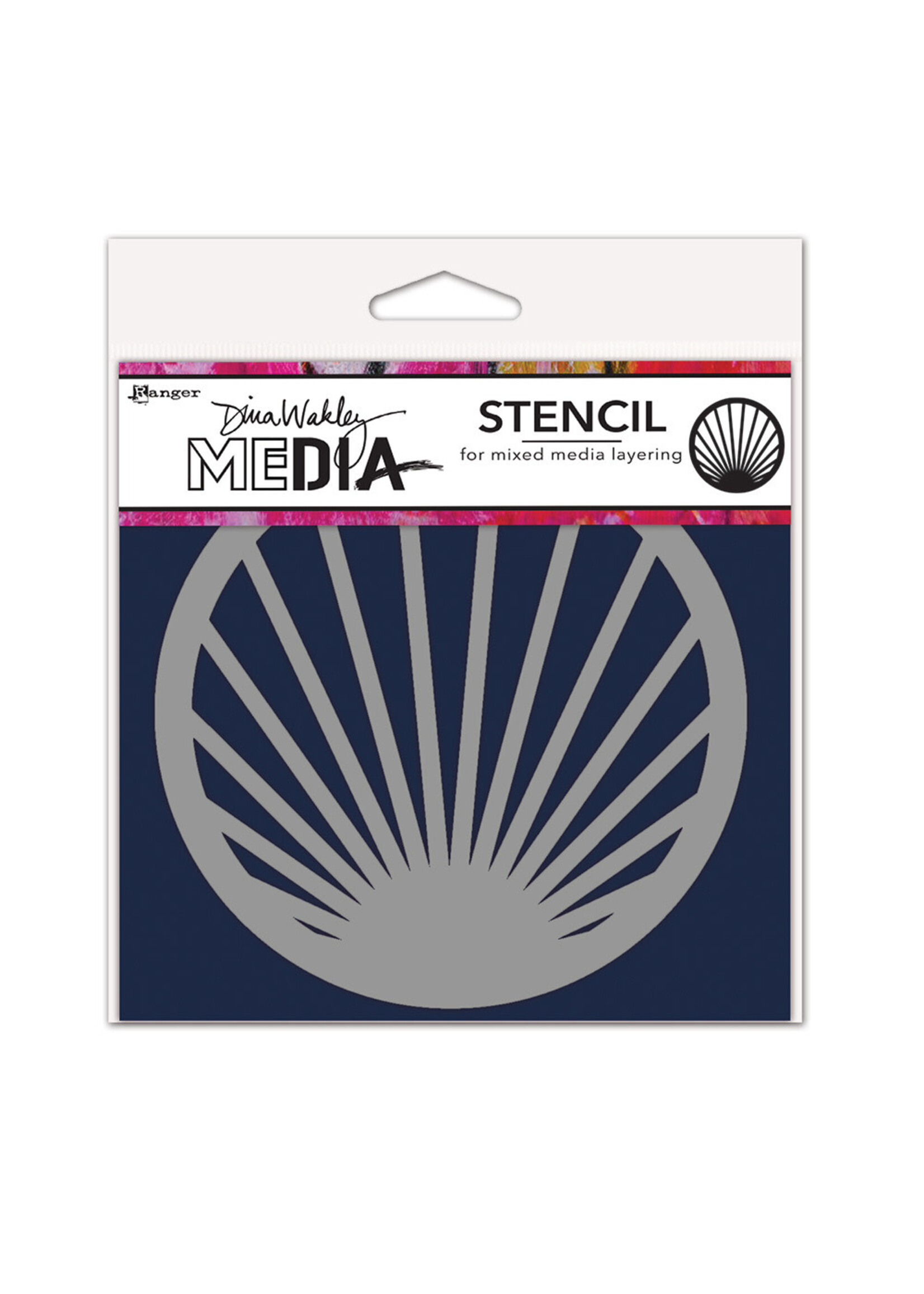 Ranger Dina Wakley Stencil, Burst Coaster