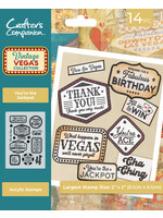 Crafter's Companion Stamp, Vintage Vegas Collection - You're The Jackpot