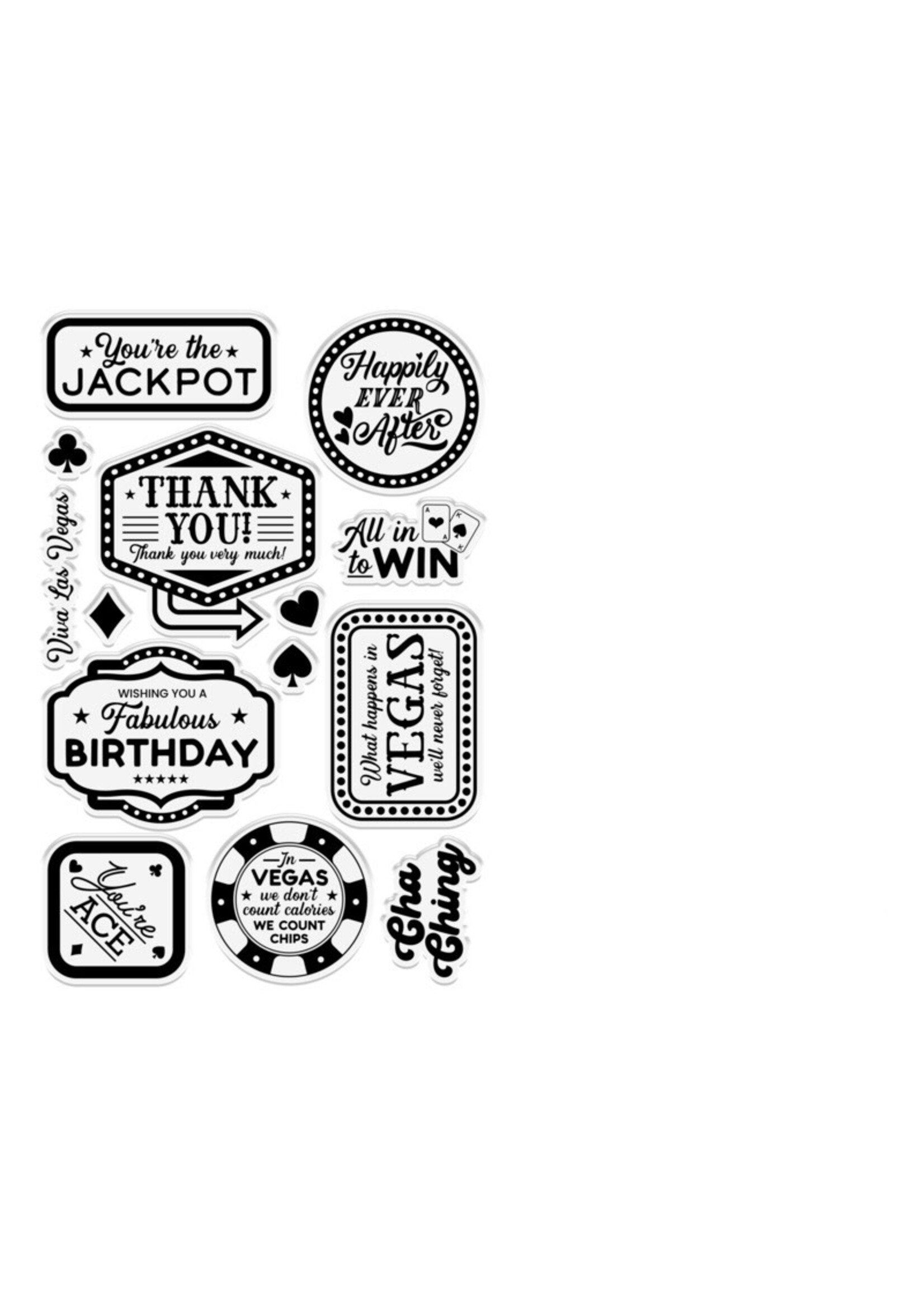 Crafter's Companion Stamp, Vintage Vegas Collection - You're The Jackpot