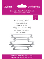 Crafter's Companion LetterPress Plate & Die, Lowercase Ticker Tape Sentiments