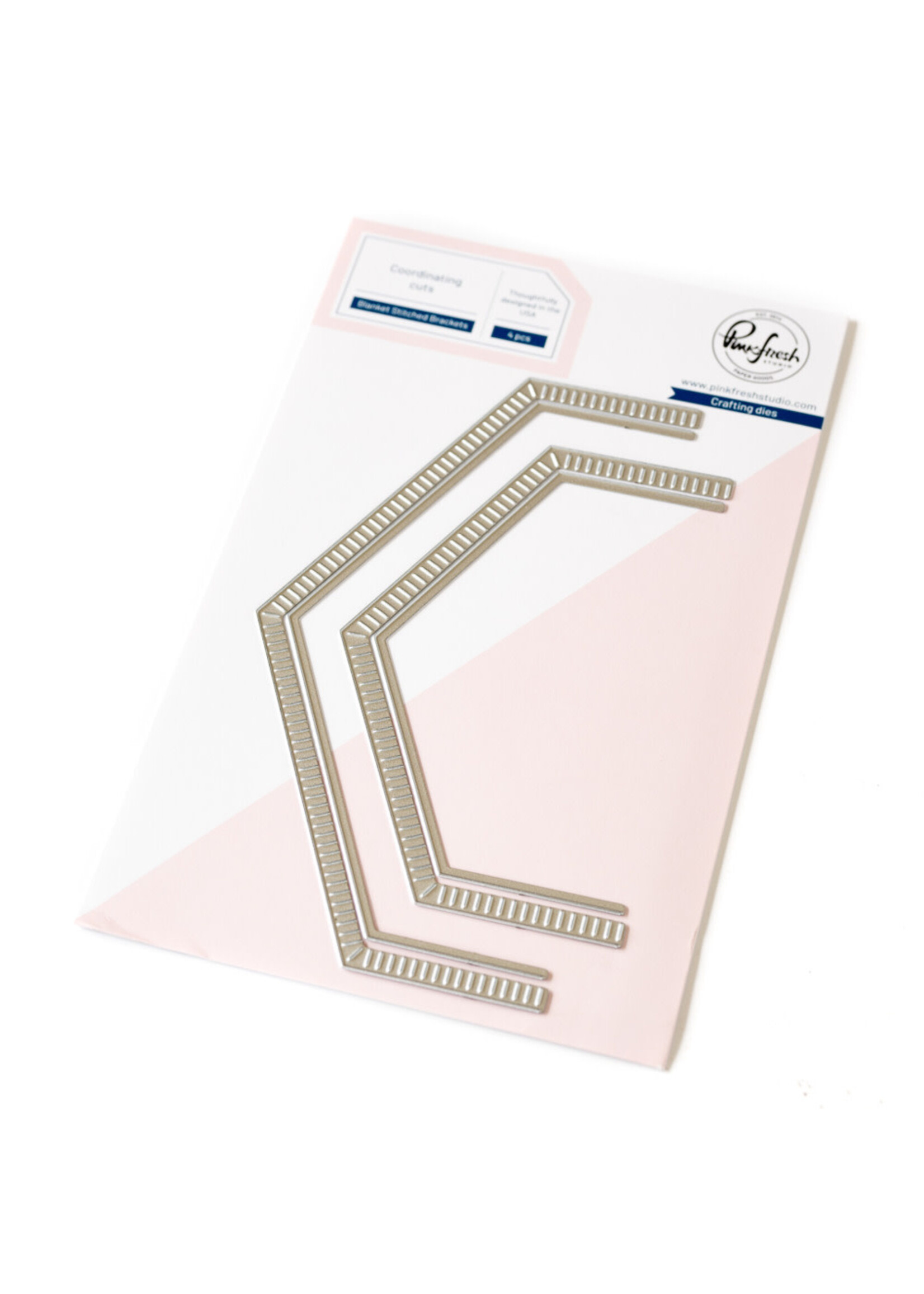 Pink Fresh Studio Die, Blanket Stitched Brackets