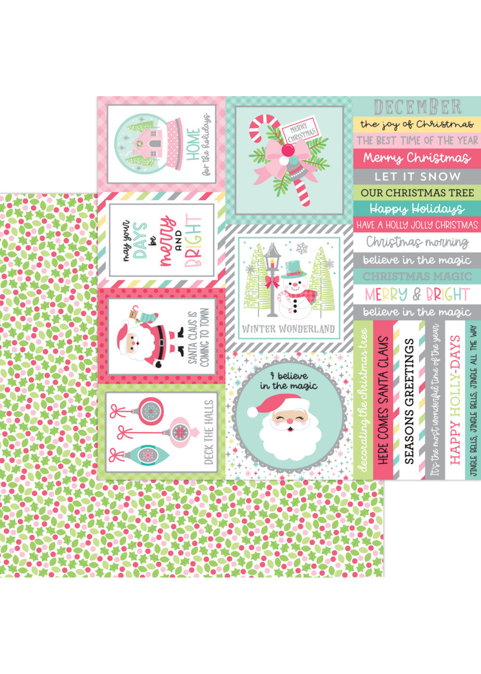 Doodlebug 12x12 Tinsel Time, Happy Holly Days