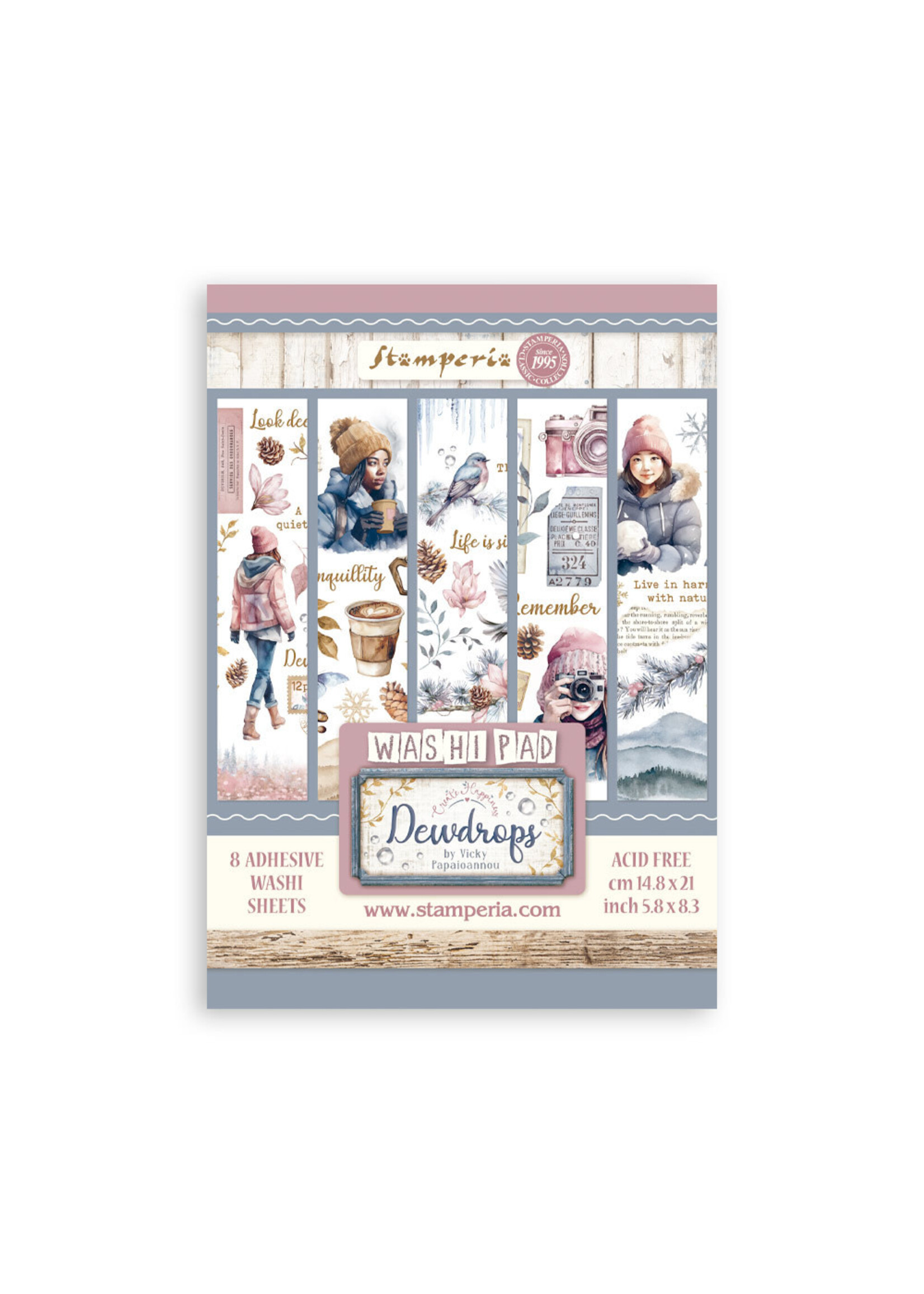 Stamperia Stamperia Washi Pad, Create Happiness Dewdrops