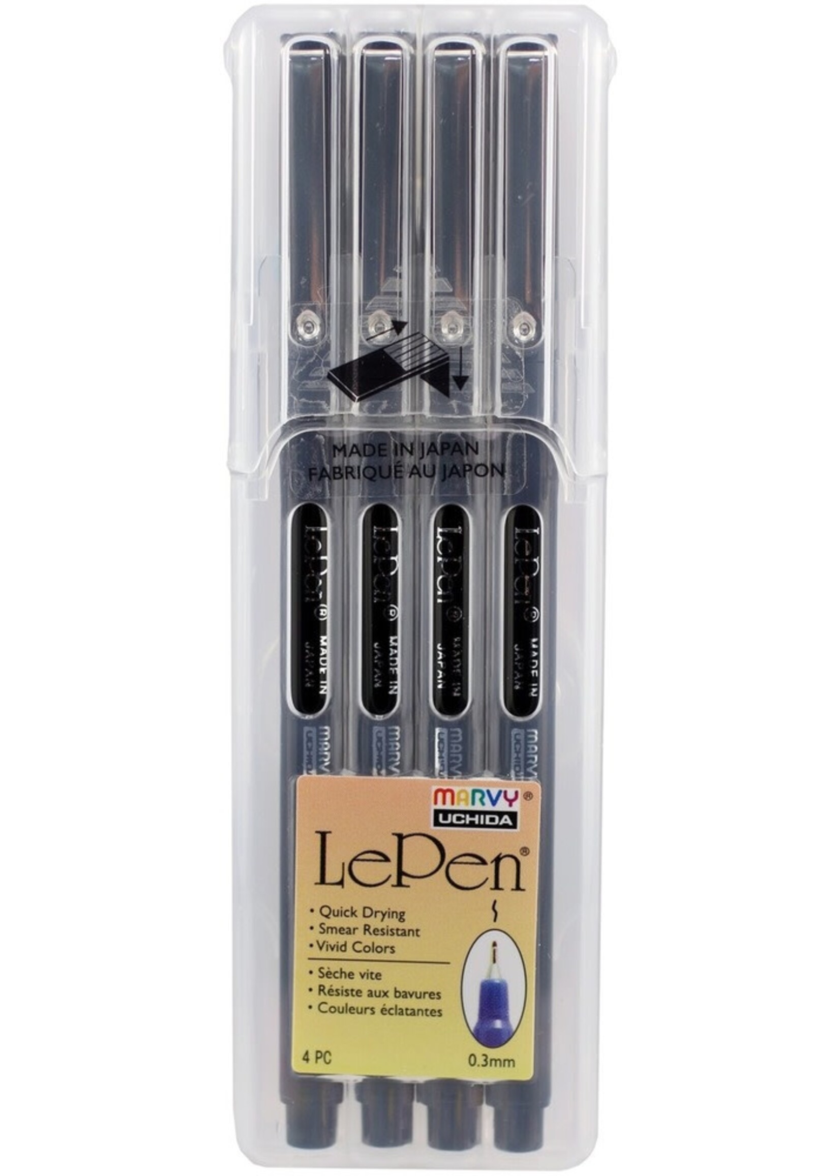 LePen Set, Black Extra Fine (4)
