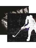 Reminisce 12x12 Pattern Paper, Let's Play Hockey Attack!