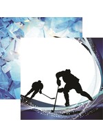 Reminisce 12x12 Pattern Paper, Let's Play Hockey Break Away