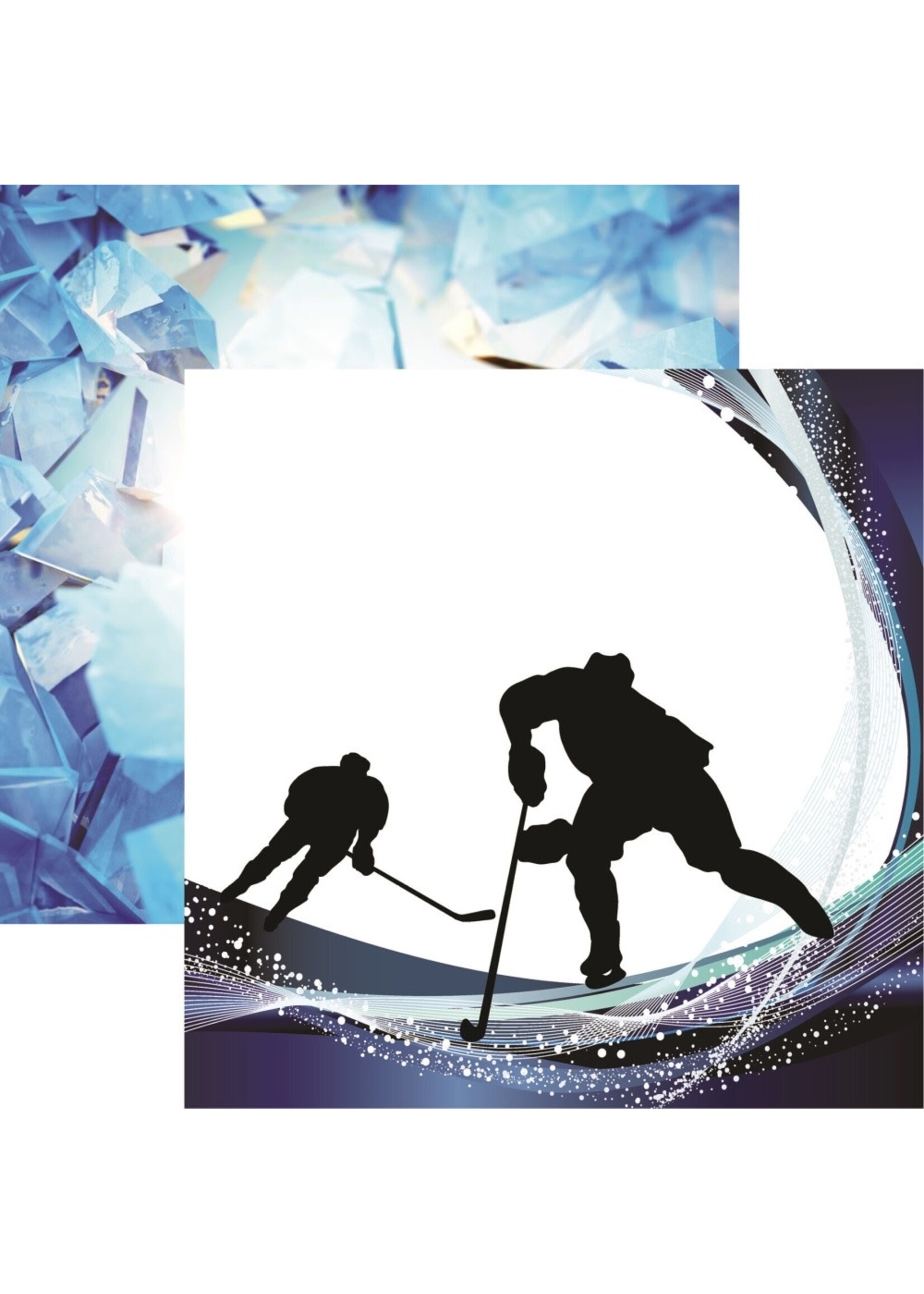 Reminisce Reminisce 12x12 Pattern Paper, Let's Play Hockey Break Away