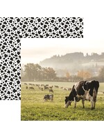 Reminisce 12x12 Pattern Paper, Holy Cow Holstein