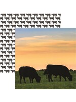 Reminisce 12x12 Pattern Paper, Holy Cow Black Angus