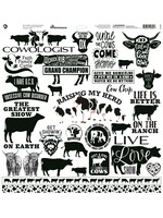 Reminisce Reminisce 12x12 Sticker Page, Holy Cow