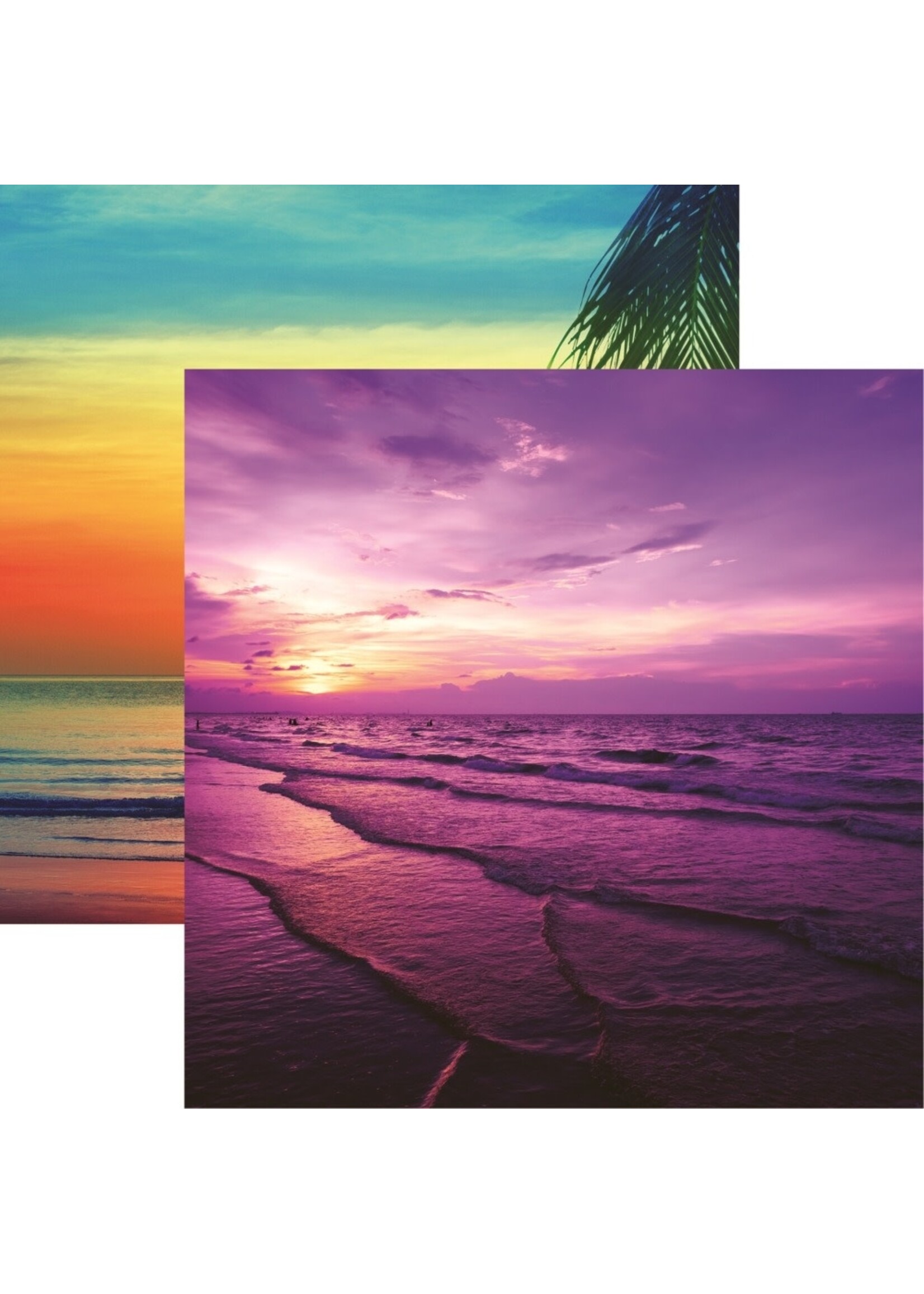 Reminisce 12x12 Pattern Paper, Costal Serenade Purple Sunset