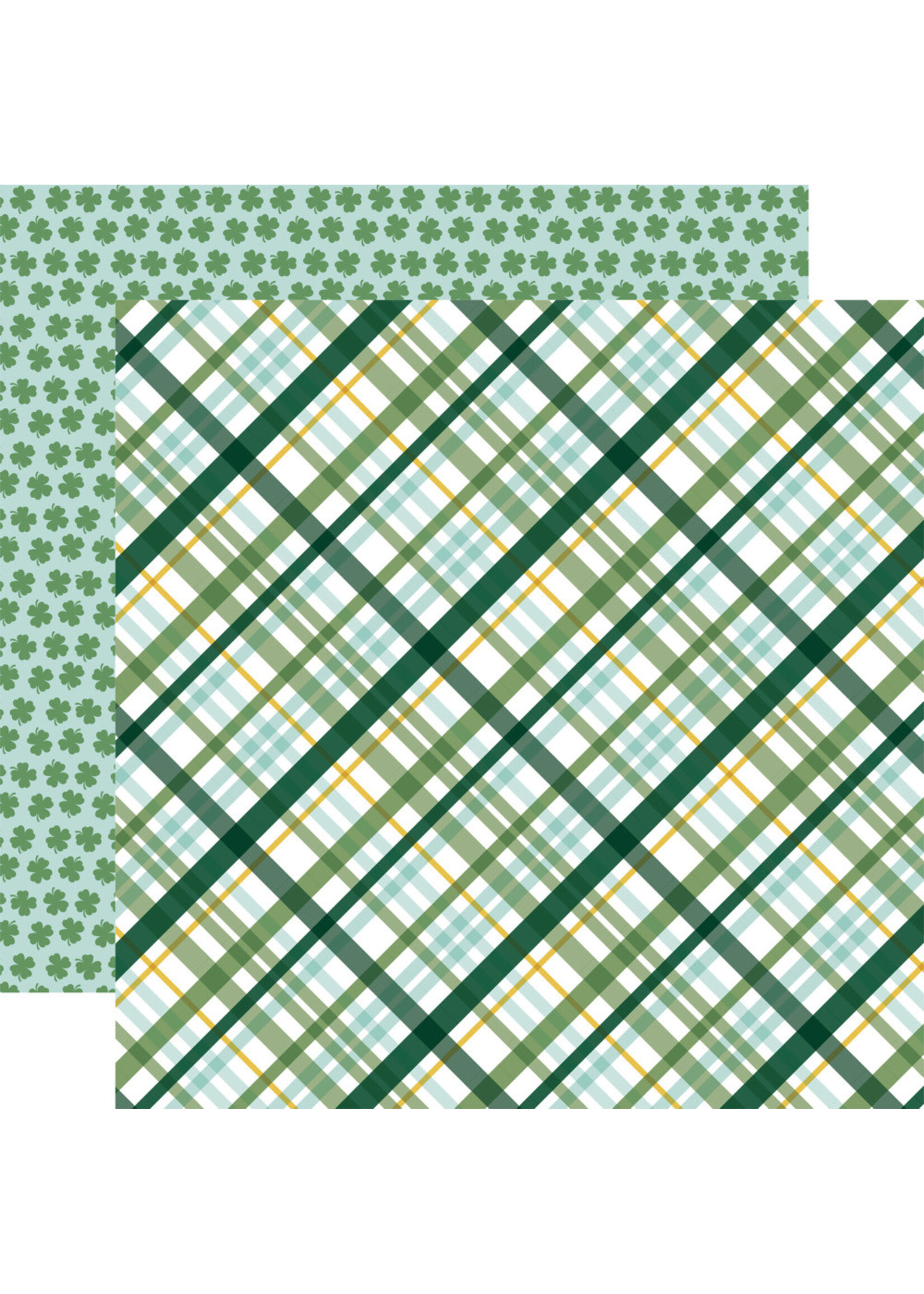 Echo Park EP 12x12 Lucky Charm, Irish Plaid