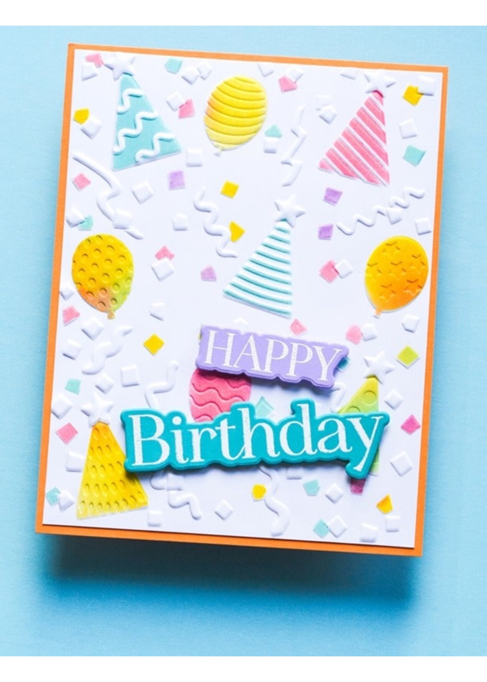 Memory Box Open Box Studio Stamp/Die Set, Birthday Chic