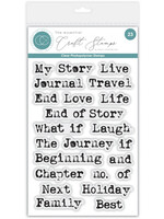 Craft Consortium CC Stamp, Journal Sentiments