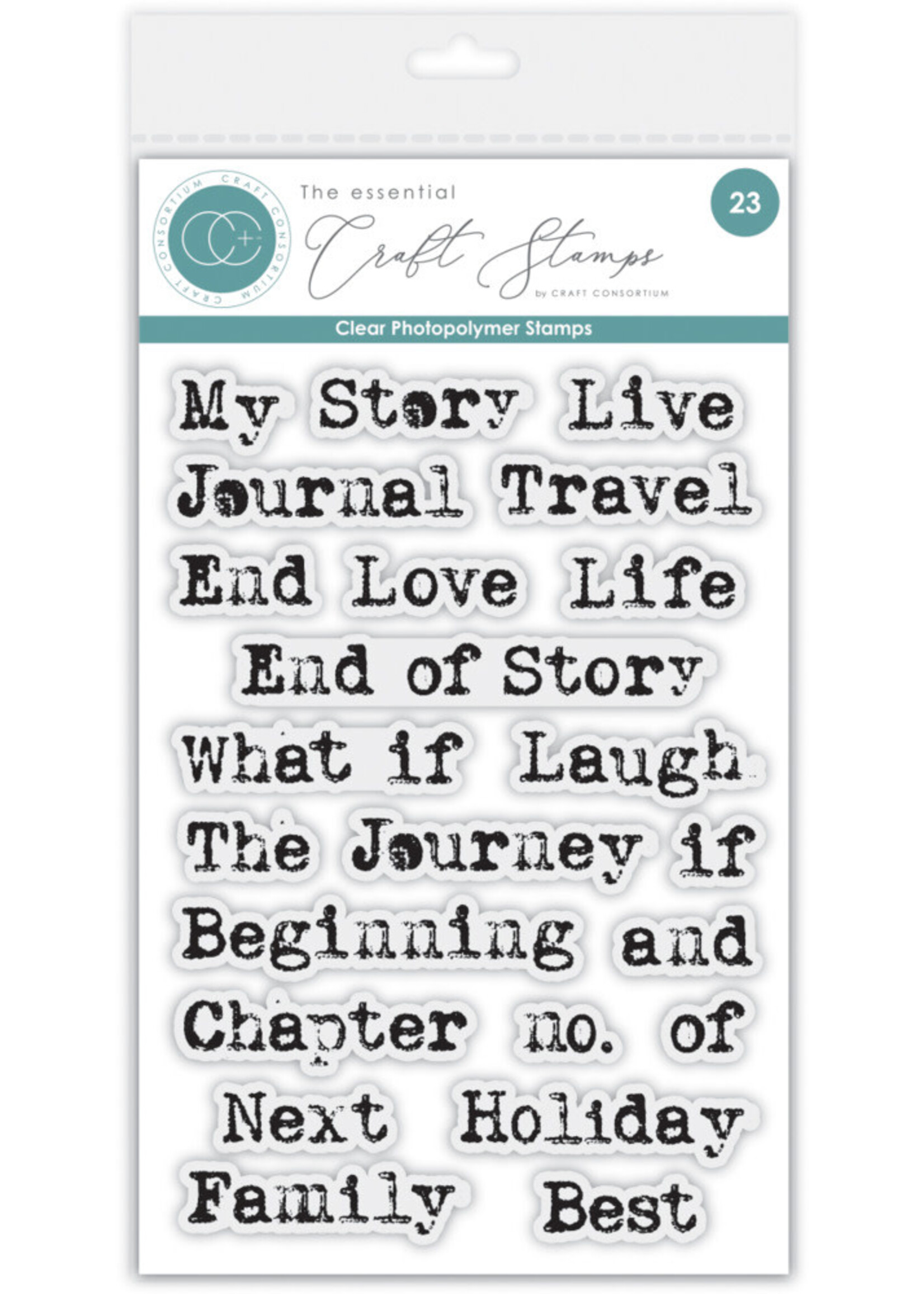 Craft Consortium CC Stamp, Journal Sentiments