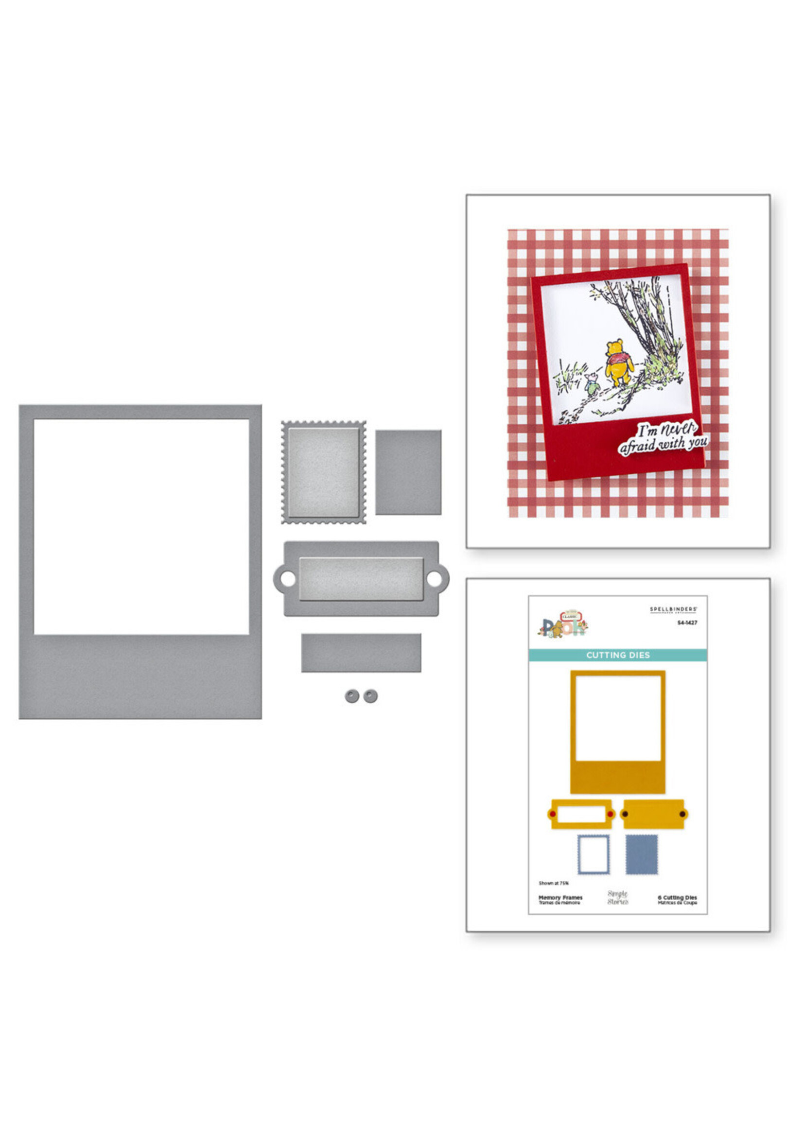 Spellbinders Die, Memory Frames Etched from Say Cheese Classic Pooh