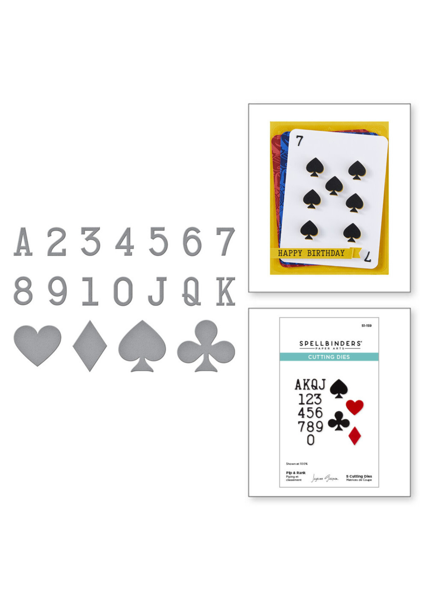 Spellbinders Die,  Pip & Rank from Jack of All Trades