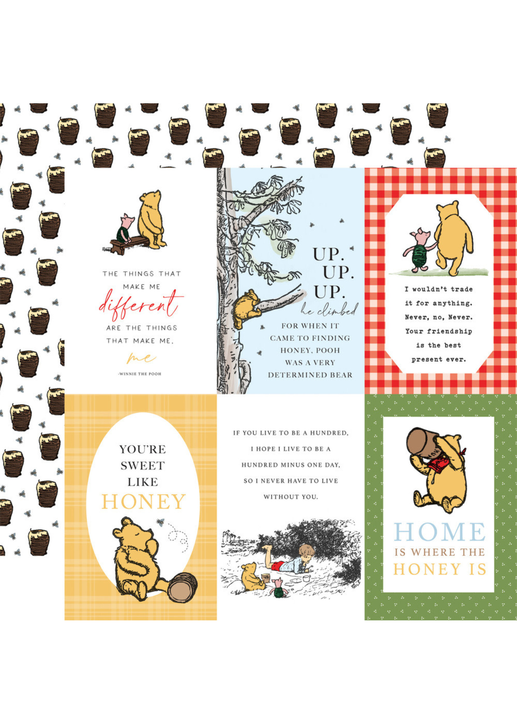 Echo Park 12x12 The House at Pooh Corner, 4x6 Journaling Cards
