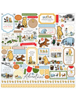Echo Park 12x12 Element Sticker Sheet, The House at Pooh Corner