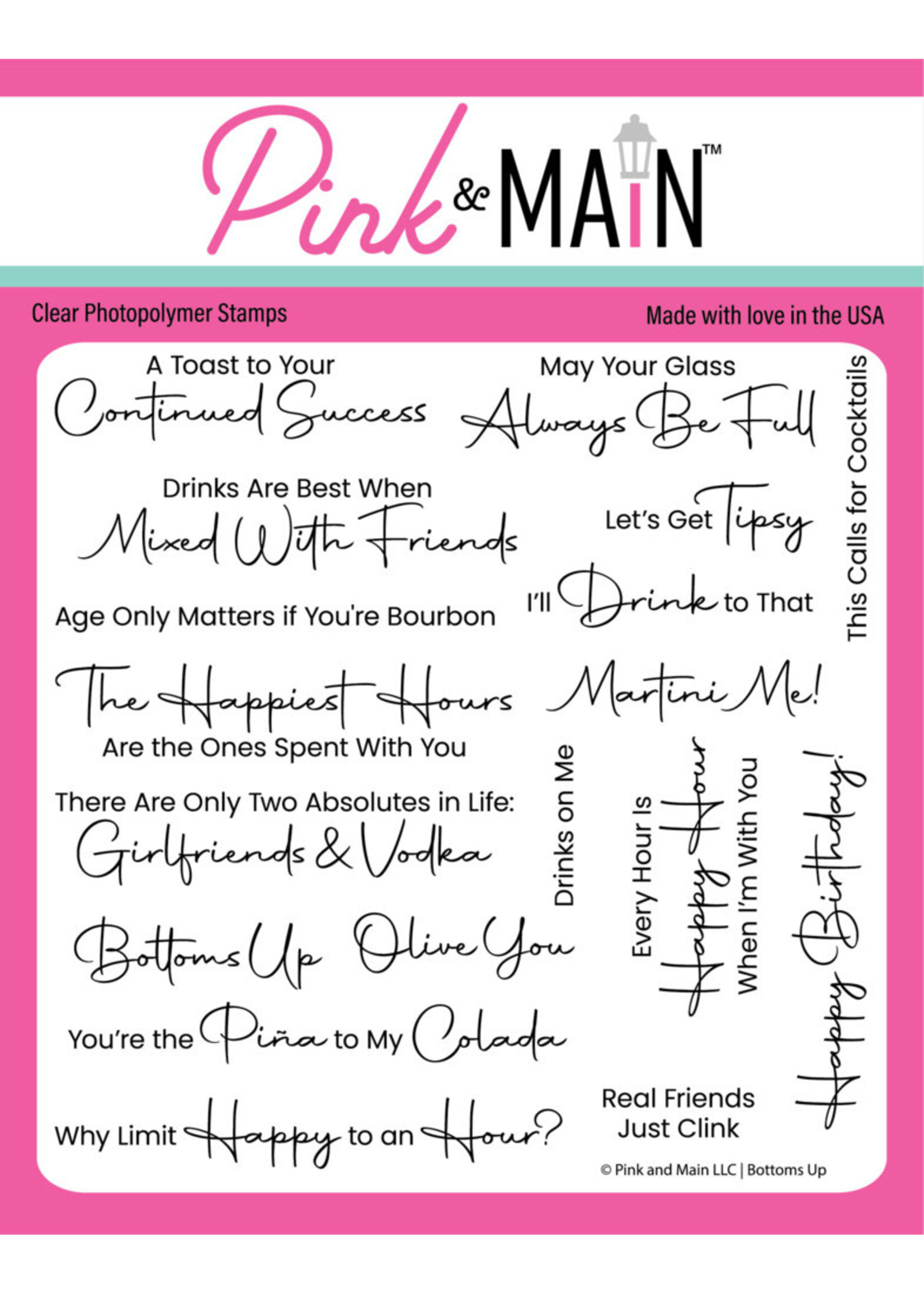 Pink & Main Stamp, Bottoms Up
