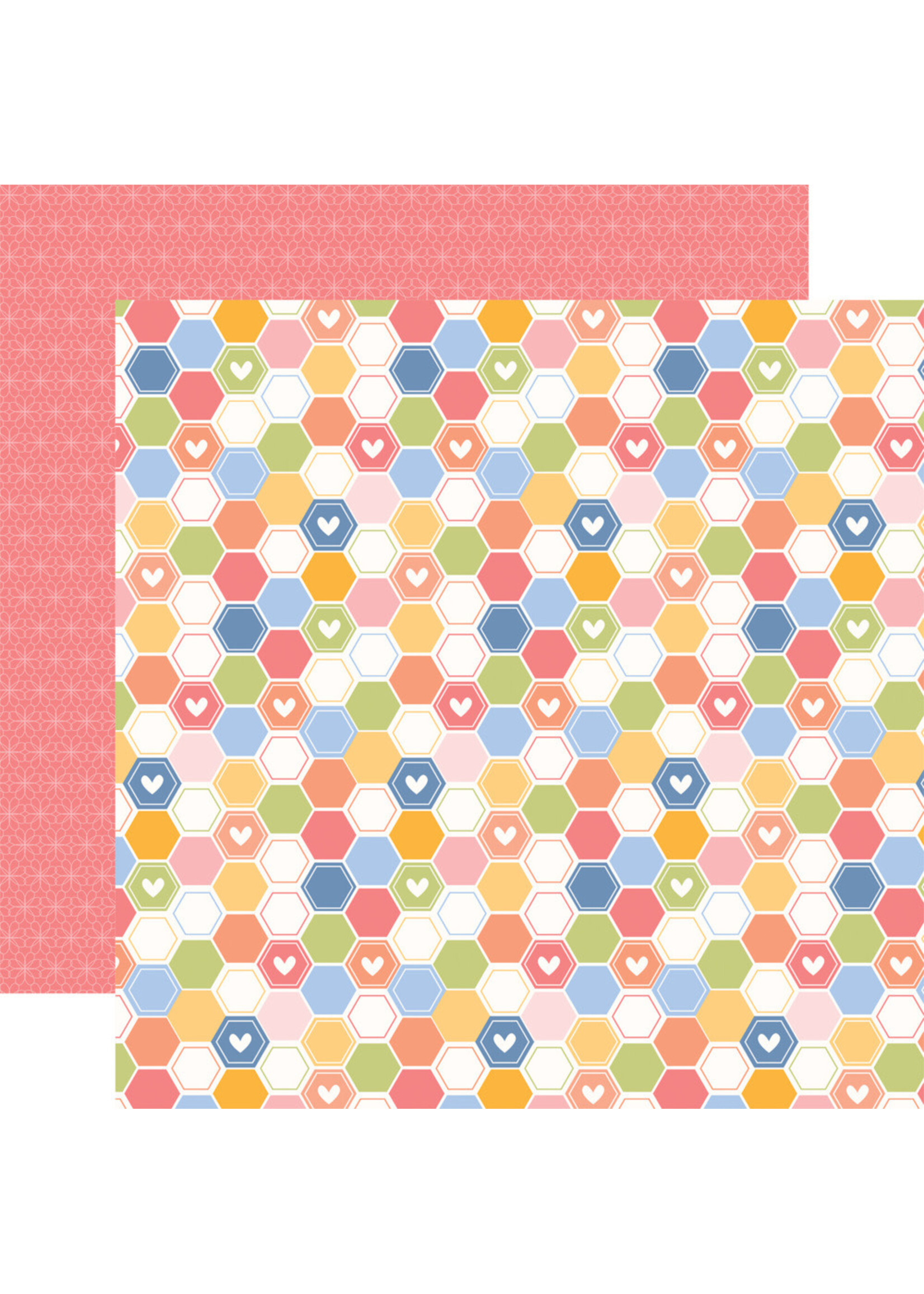 Echo Park 12x12 Blossoms & Bees, Bright Hexagons