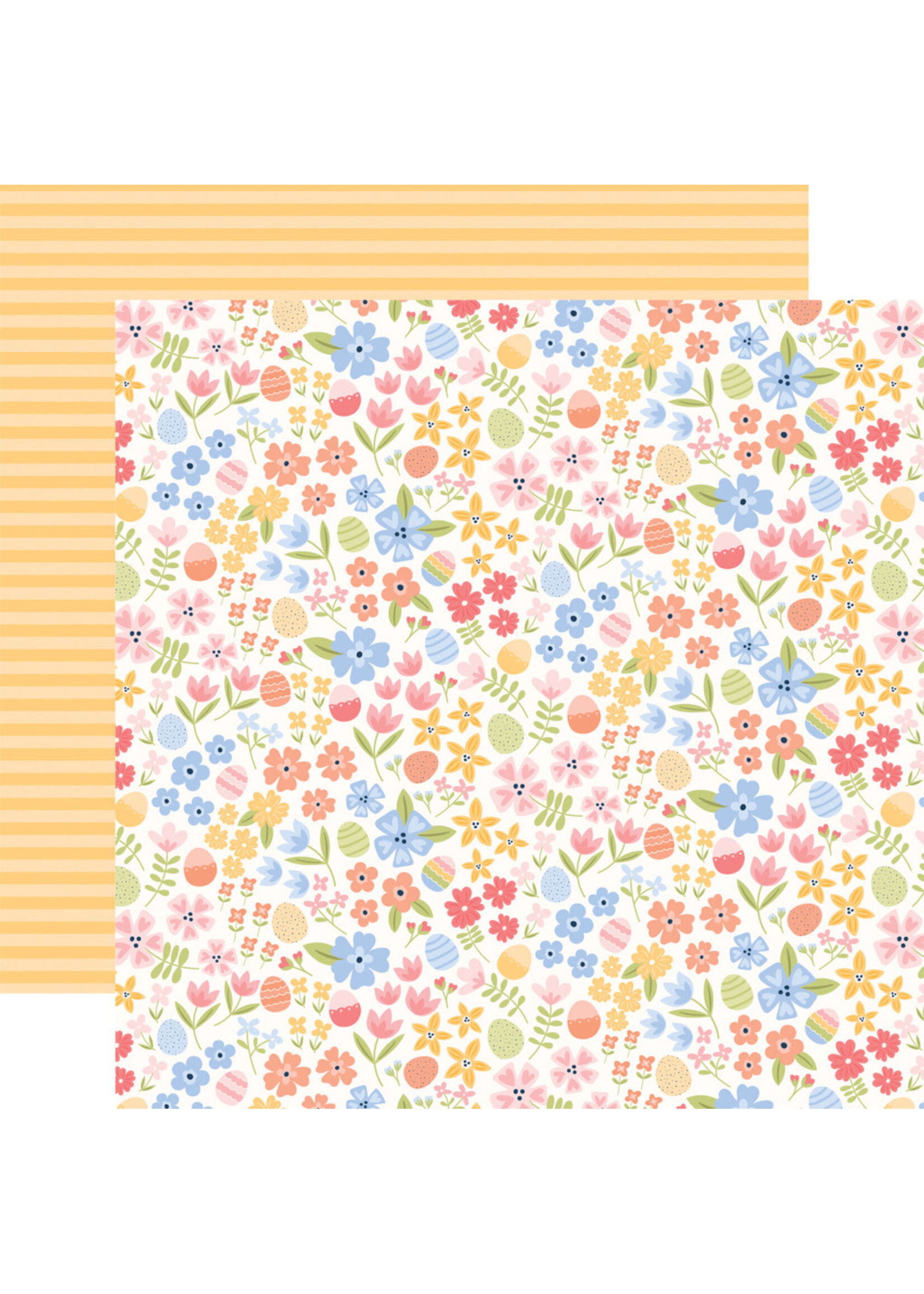 Echo Park 12x12 Bunnies and Baskets, Hoppy Floral