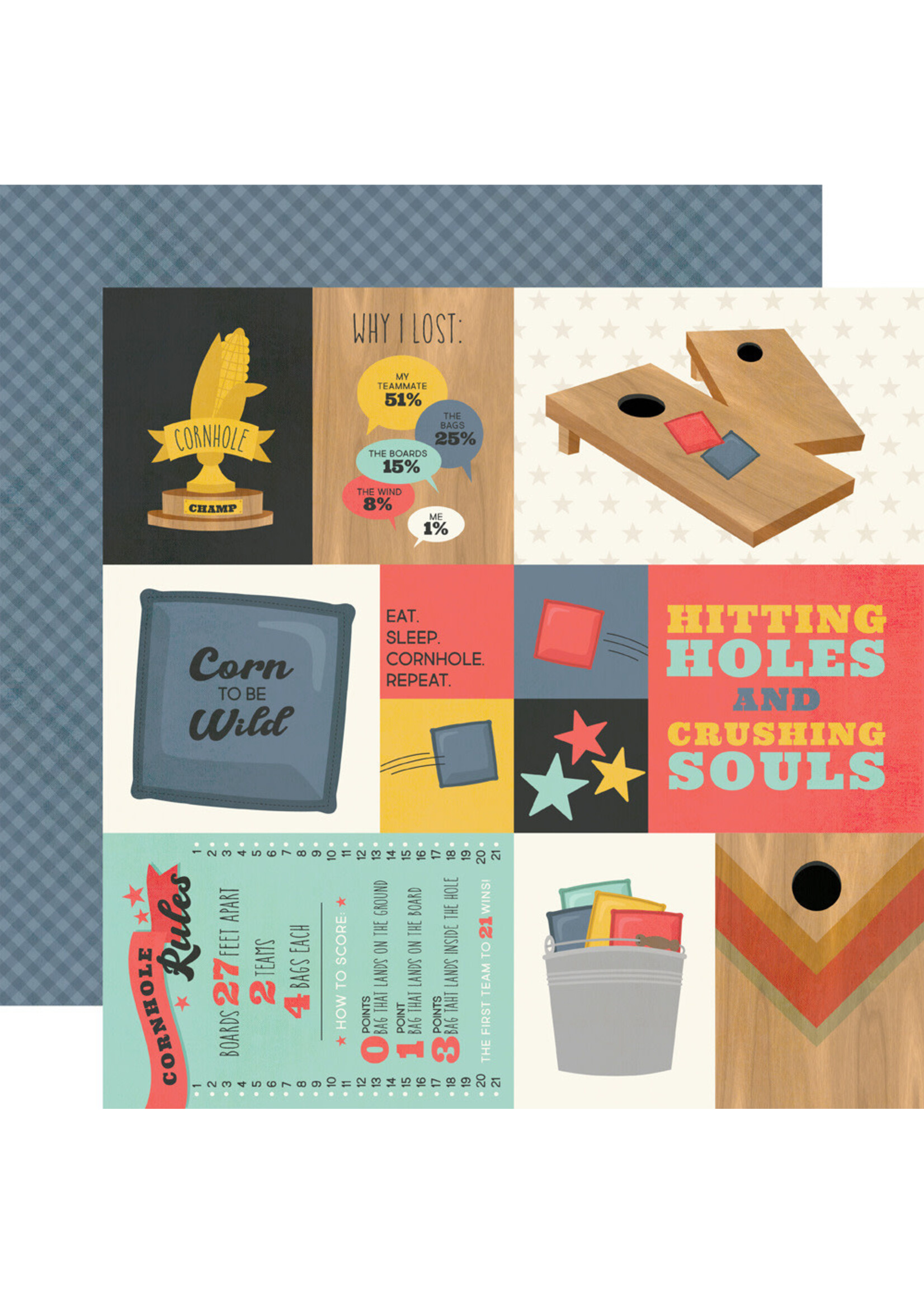 Simple Stories 12x12 Cornhole, Elements