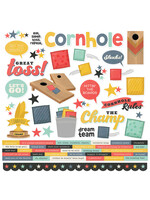 Simple Stories Simple Stories 12x12 Cardstock Stickers, Cornhole