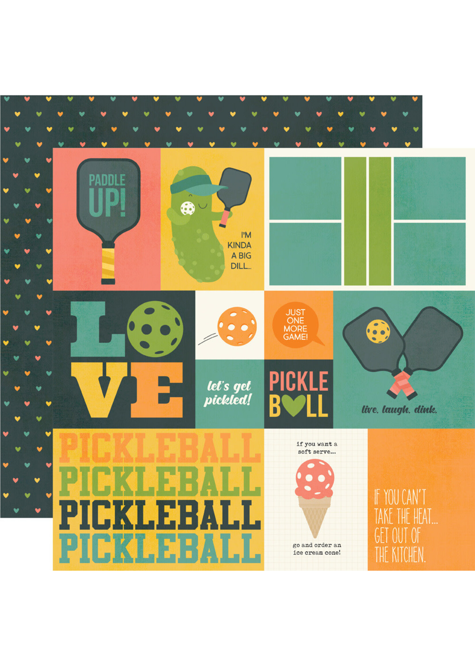 Simple Stories 12x12 Pickleball, Elements