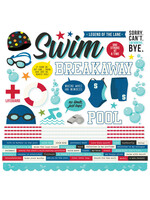 Simple Stories 12x12 Cardstock Stickers, Swim