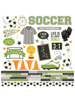 Simple Stories 12x12 Cardstock Stickers, Soccer