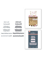 Spellbinders Press Plate & Die, Bougie Birthday Sentiments