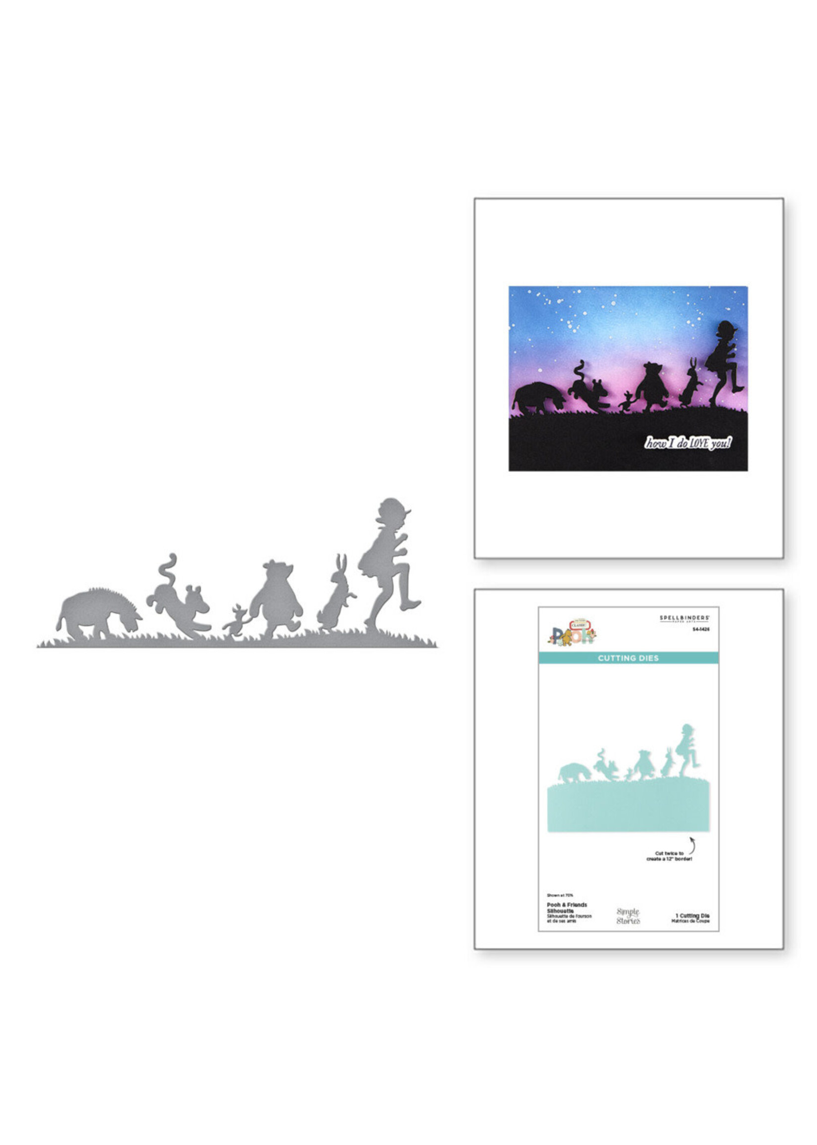 Spellbinders Die, Pooh & Friends Silhouette