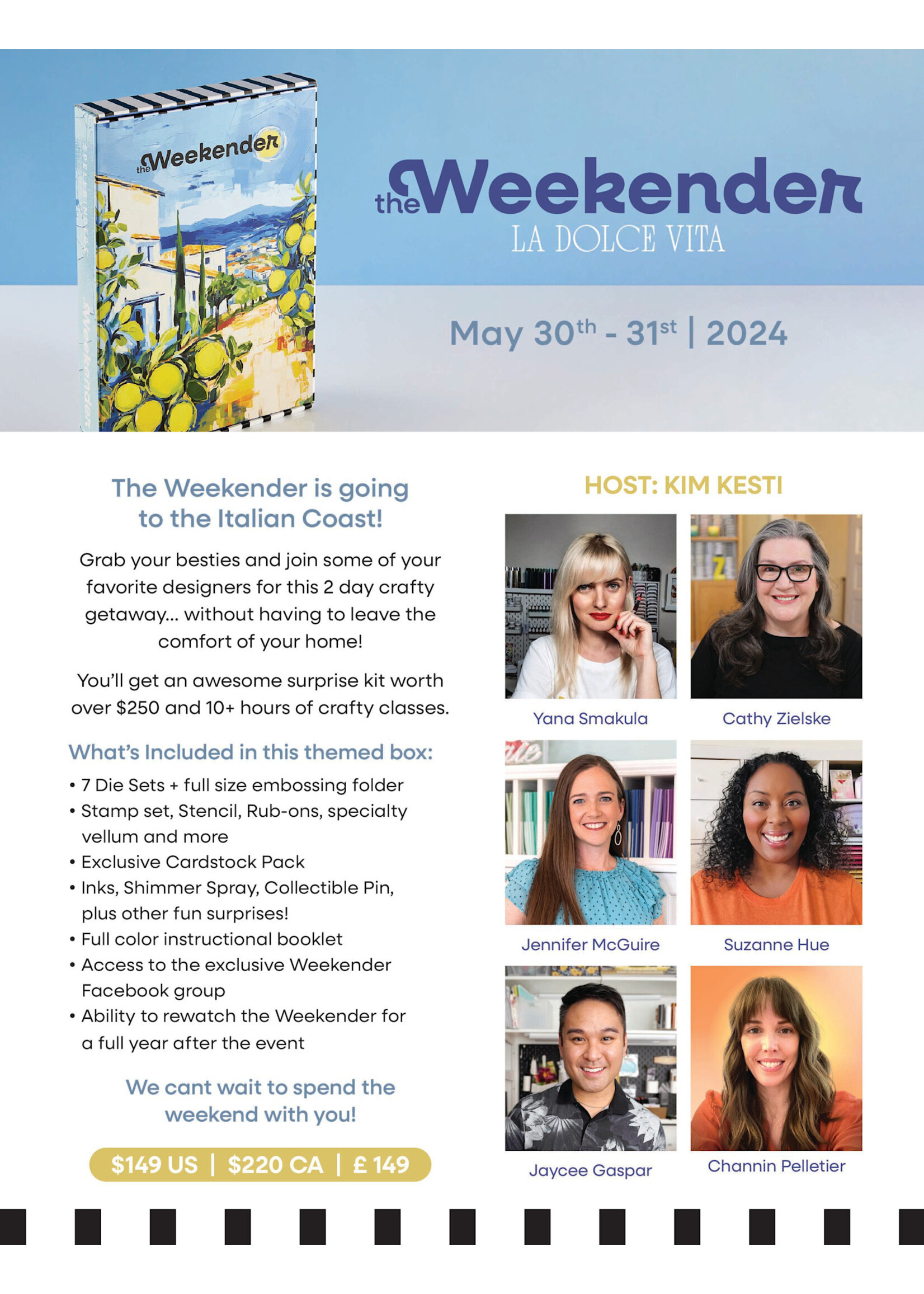 Spellbinders The Weekender - La Dolce Vita (see notes)
