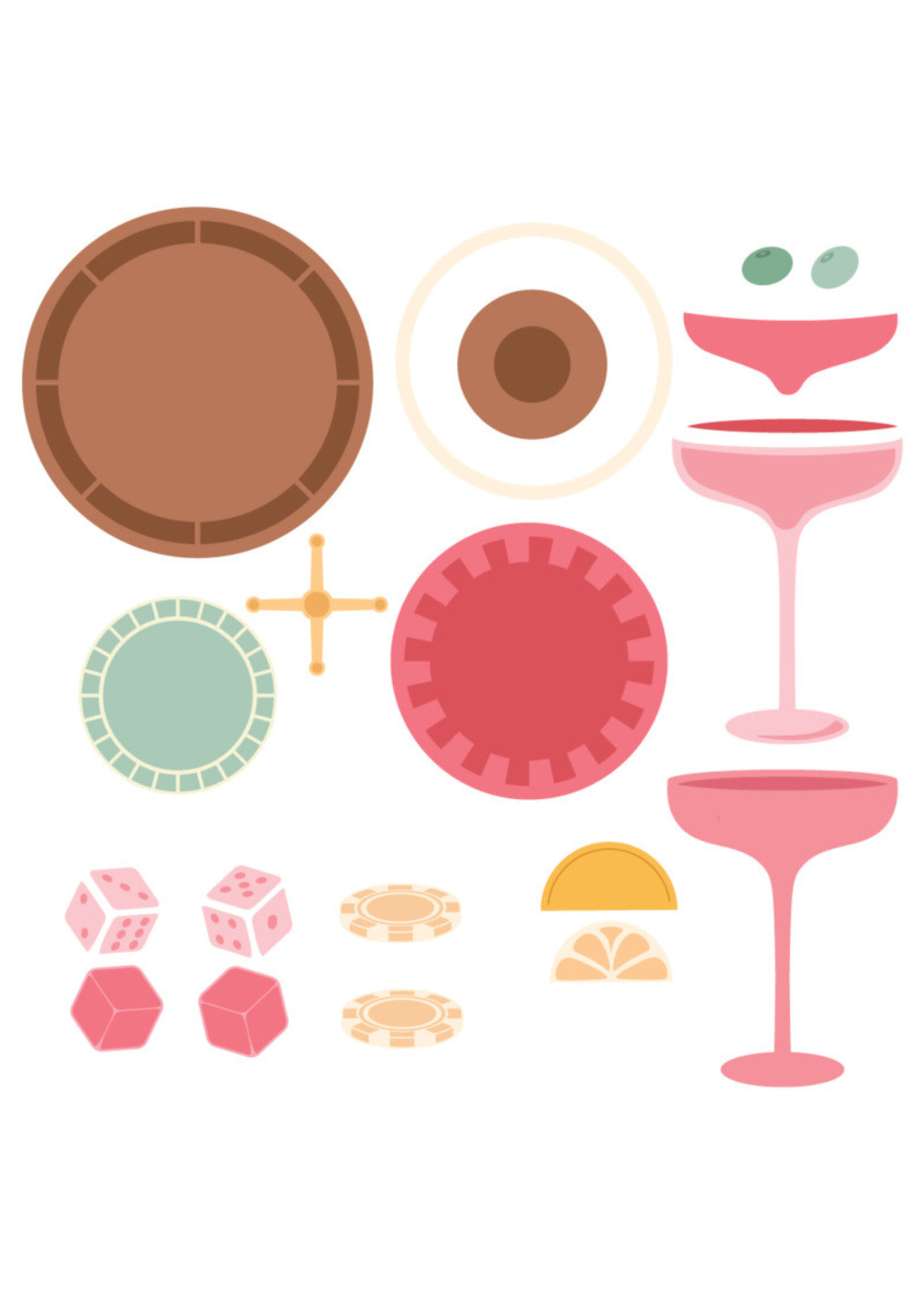 Honey Bee Stamps Honey Bee Die, Lovely Layers - Roll The Dice