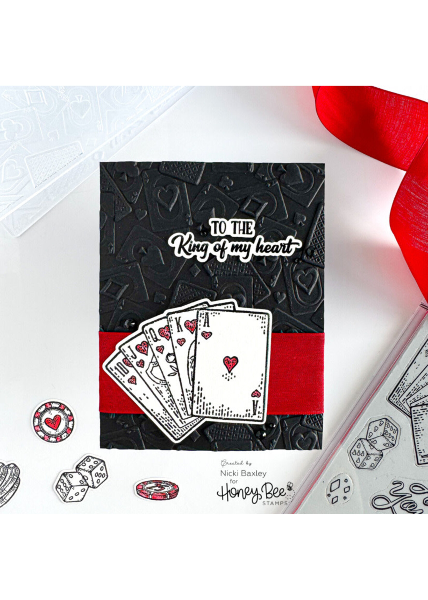 Honey Bee Stamps Honey Bee Stamp & Die Combo, Royal Flush