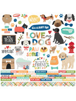Simple Stories 12x12 Cardstock Sticker Sheet, Fur Baby Dog
