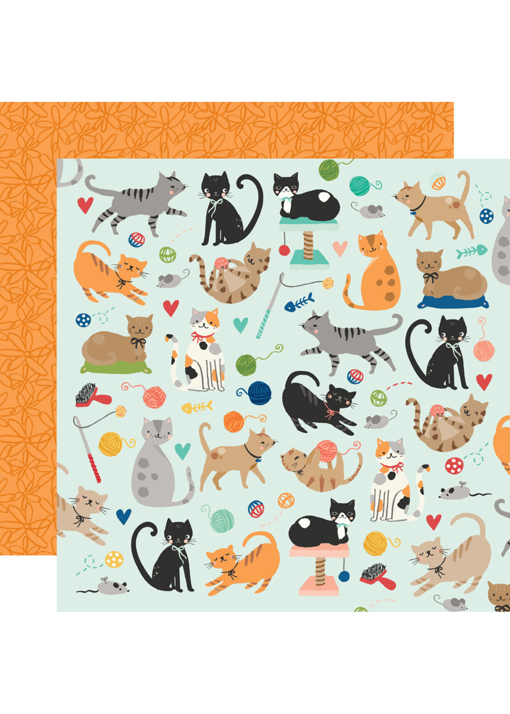 Simple Stories 12x12 Fur Baby Cat, Here Kitty Kitty