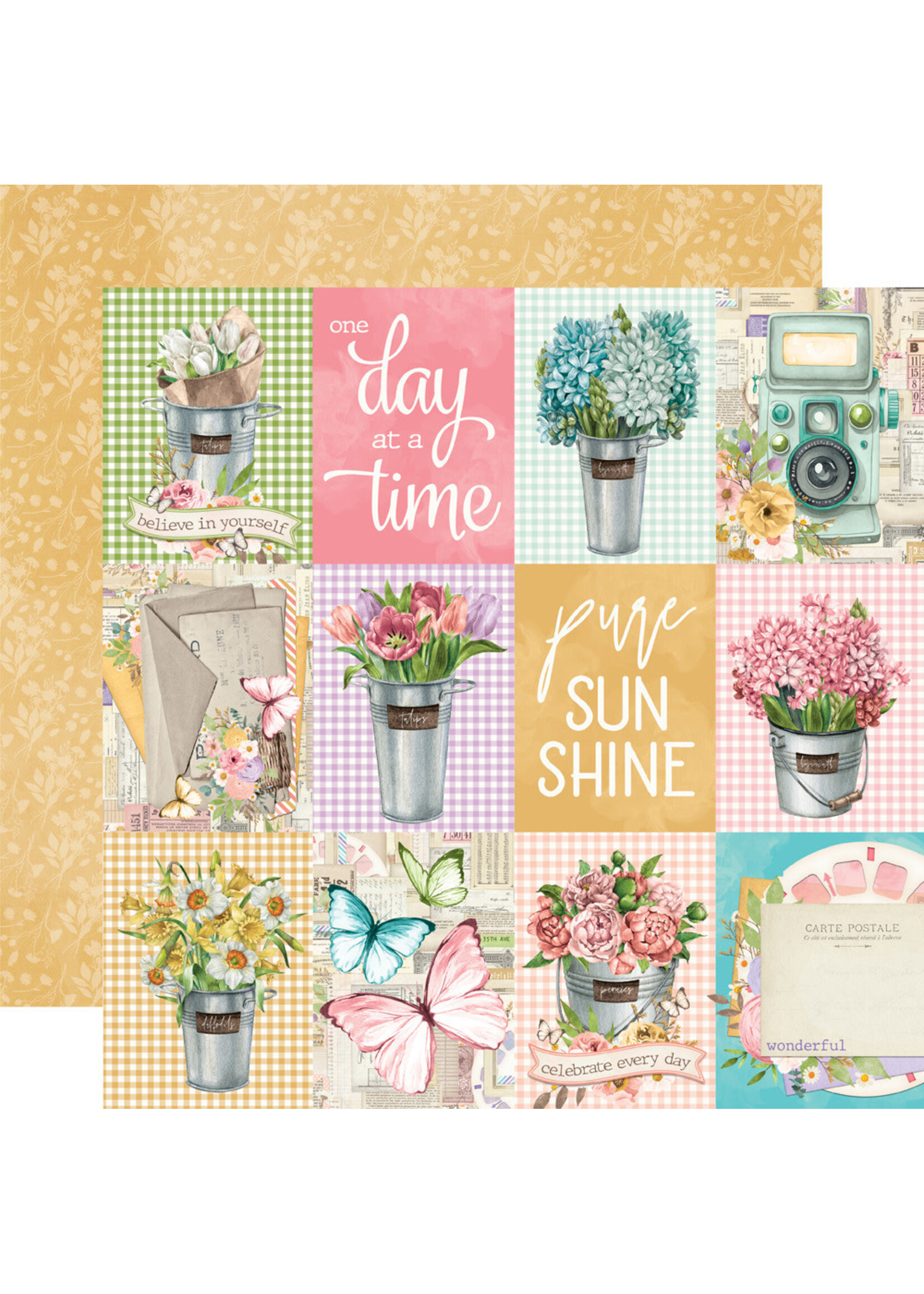 Simple Stories 12x12 Simple Vintage Flower Shoppe, 3x4 Elements